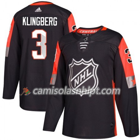 Camisola Dallas Stars John Klingberg 3 2018 NHL All-Star Central Division Adidas Preto Authentic - Homem